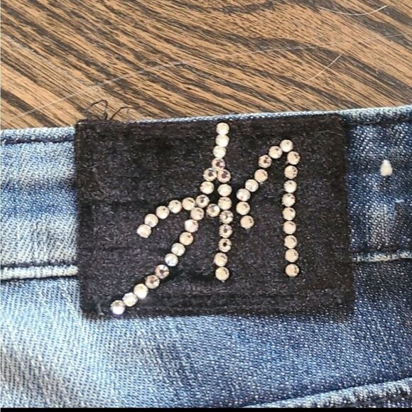 A7 Blue Jeans with Swarovski Crystals - Picture 6 of 8